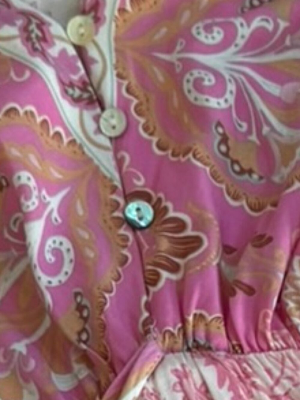 Pink Lily Pink Paisley Boho Blouson Mini Dress • Raglan Sleeve • M - Picture 4 of 10